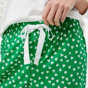 J. Crew Pajama bottoms shamrock